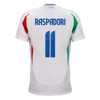 Camiseta Italia Giacomo Raspadori #11 Visitante Equipación Eurocopa 2024 manga corta